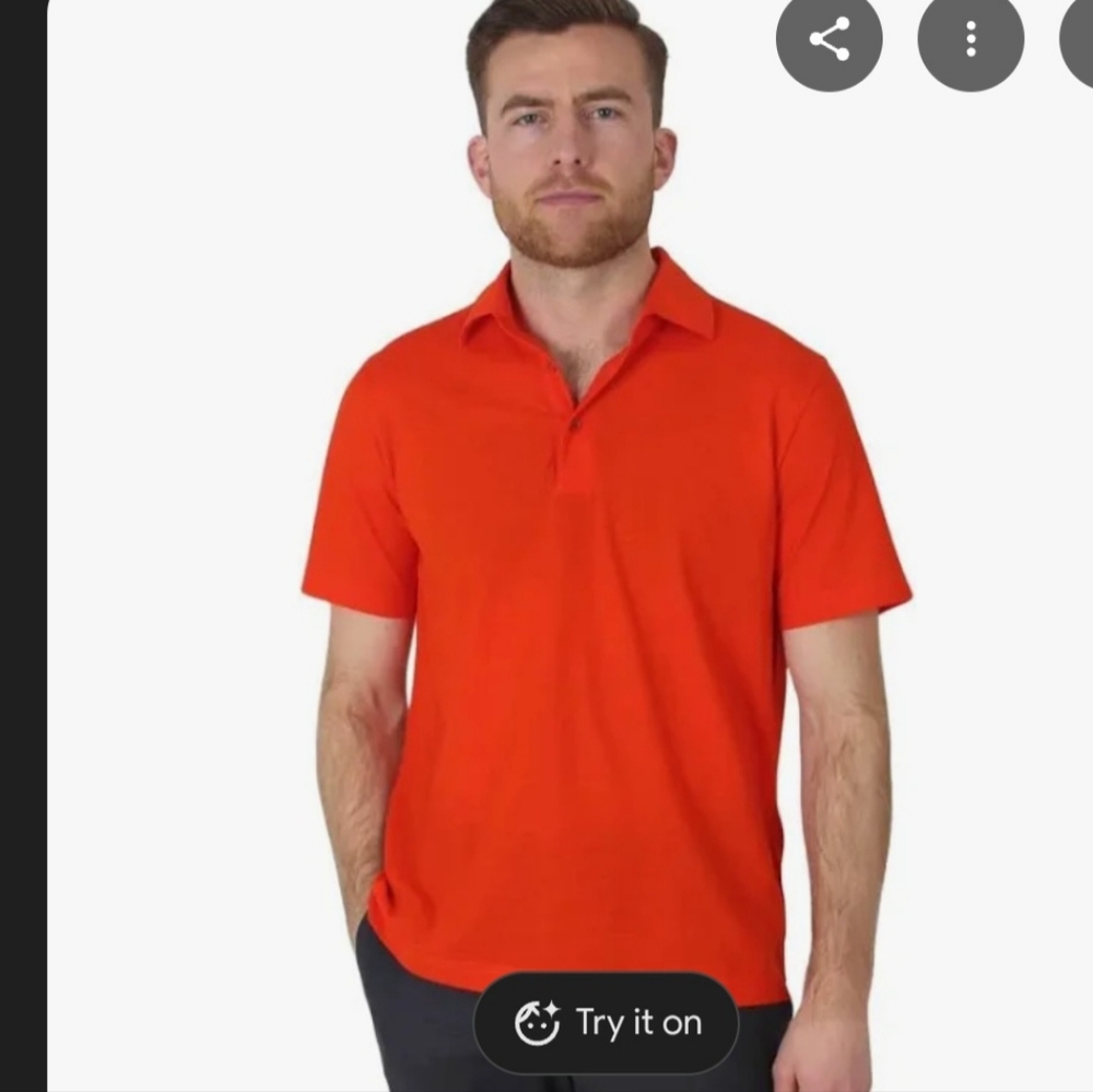 BCG MEN'S ORANGE GOLF SHIRT SIZE XL